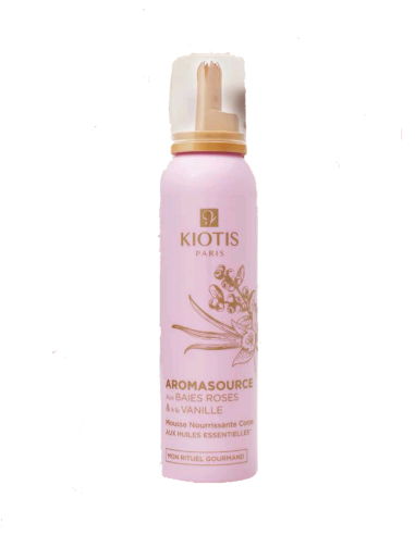 Mousse nutritiva con bayas rosas y...